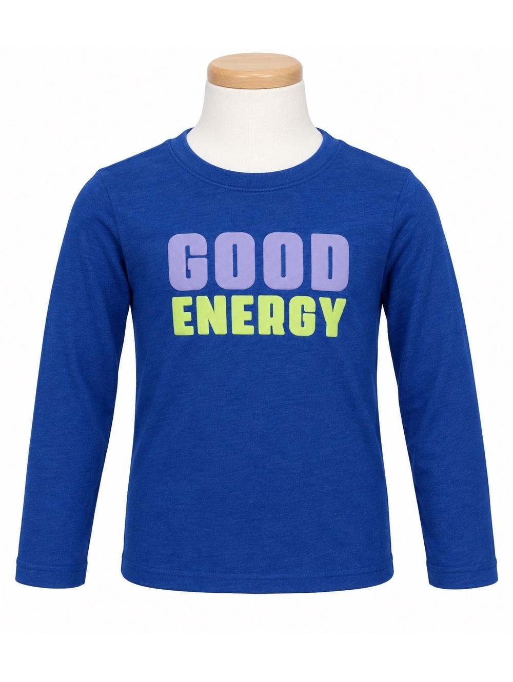 Cat & Jack 'Good Energy' Blue Long Sleeve Shirt (M-8)